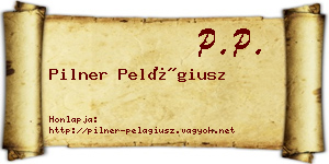 Pilner Pelágiusz névjegykártya